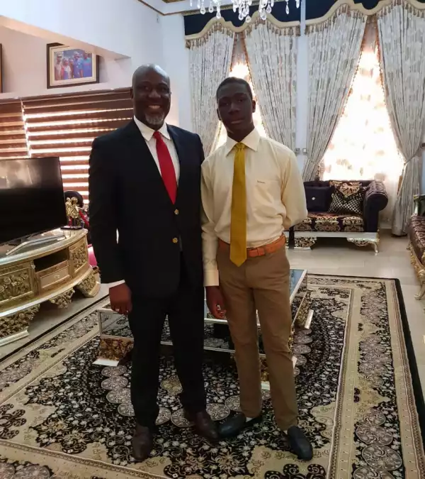 Dino Melaye Poses With His Son. See Reactions